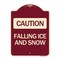 Signmission Caution Falling Ice and Snow Heavy-Gauge Aluminum Architectural Sign, 24" x 18", BU-1824-24286 A-DES-BU-1824-24286 - alternate 1